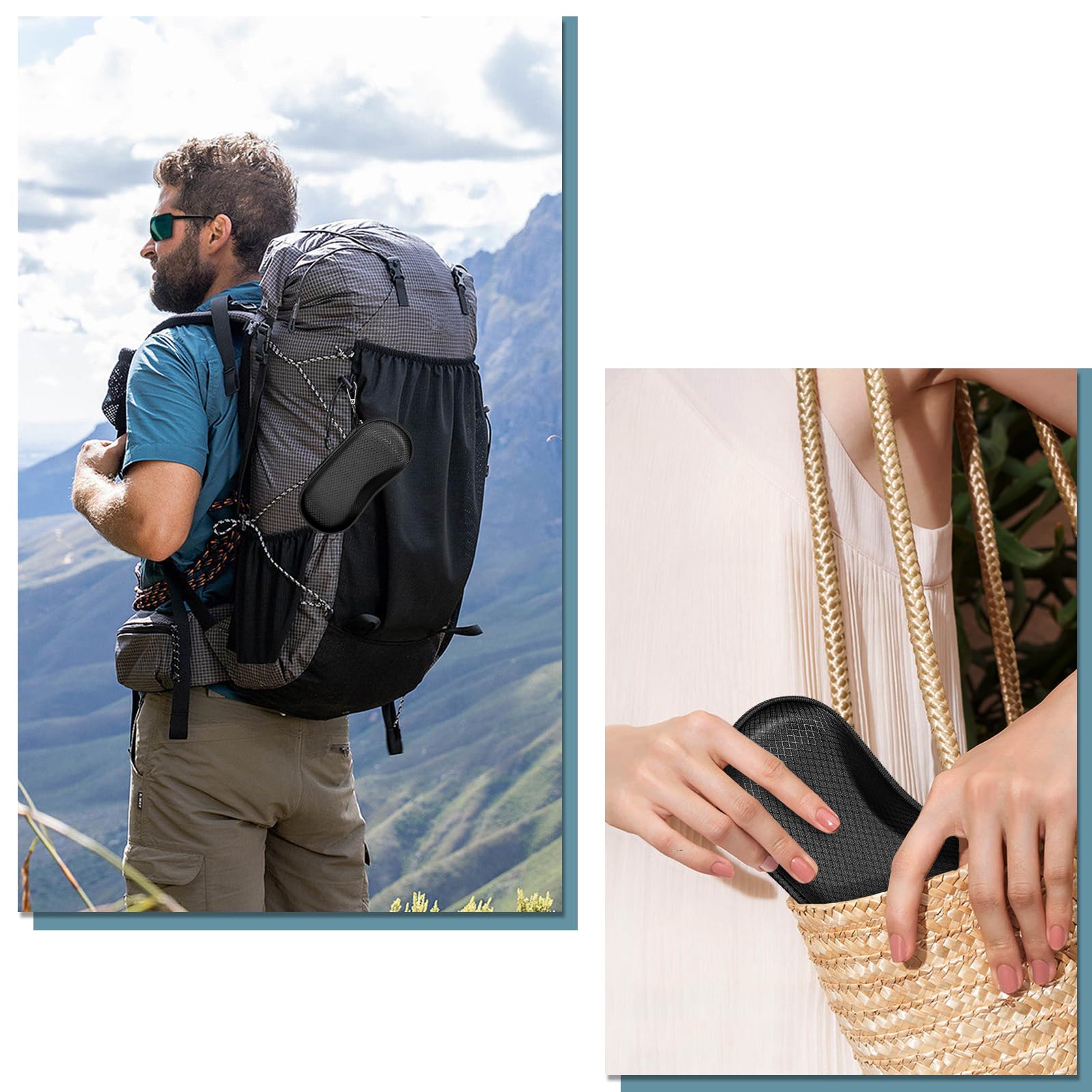 FINTIE Sunglasses Case, Hard EVA Shell Shockproof Sport Glasses Case with Metal Carabiner Travel