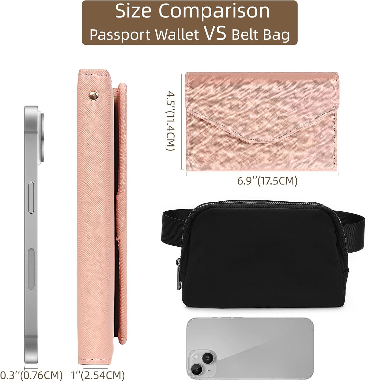 ZOPPEN Mulit-purpose Rfid Blocking Passport Holder Travel Wallet (Ver.4) Passport and Vaccine Card Holder ComboTri-fold Document Organizer Travel Essentials