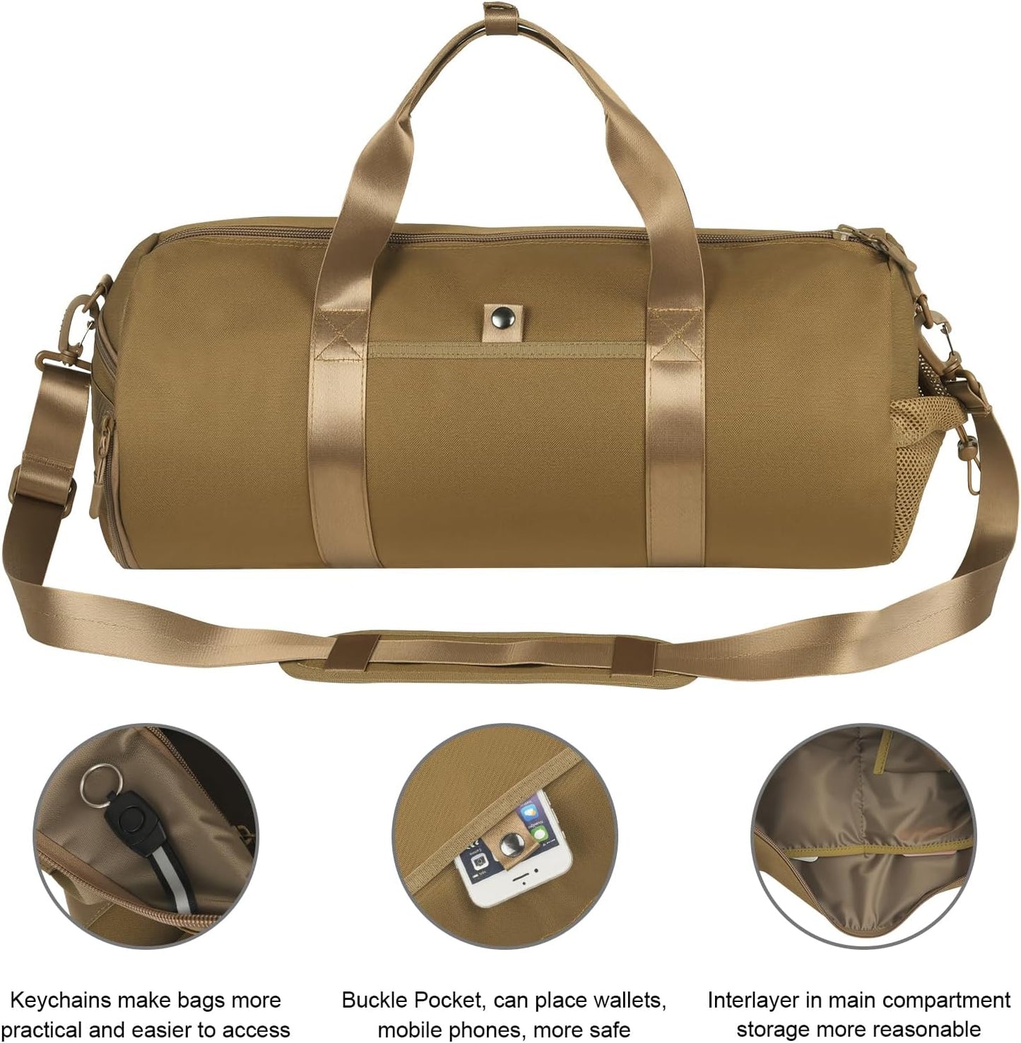 ArcEnCiel Medium Tactical Duffle Bag Men Gym Pack Molle Shoulder Bags Shoes Storage Sports Handbag