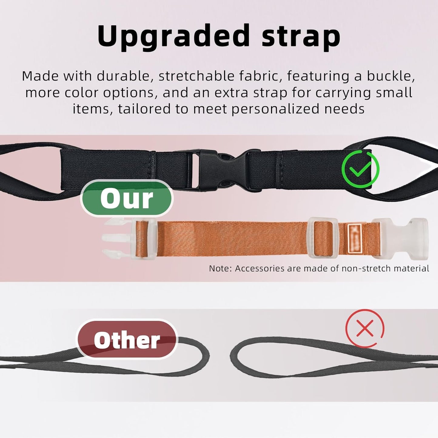 Luggage Straps for Suitcases,Luggage Straps Bag Bungees,Adjustable TSA-Approved – High Elastic Suitcase Belt for Securing Carry-On(1 Pack Brown)