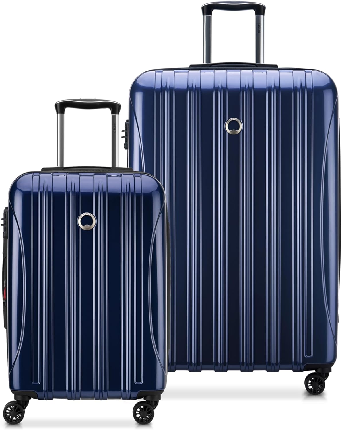 DELSEY PARIS Helium Aero Hardside Expandable Luggage with Spinner Wheels, Blue Cobalt, 2-Piece Set