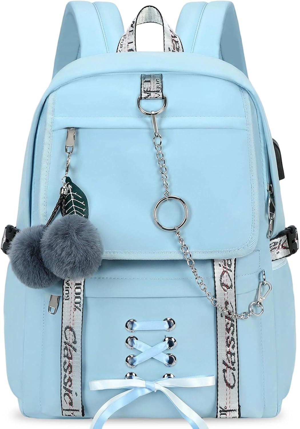 Teen Girl School Backpack for Girls Backpack Kids Gothic Bookbag School Backpacks for Girls Teens (Blue)