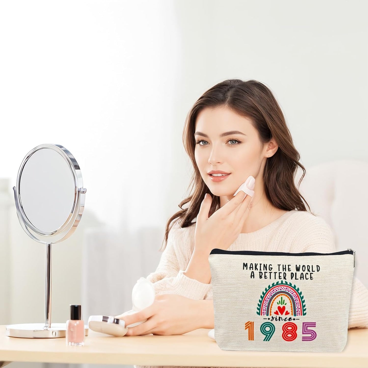 40th Birthday Gifts Women Makeup Bag, Happy 40th Birthday Decorations Woman, Best 40 Year Old Gifts