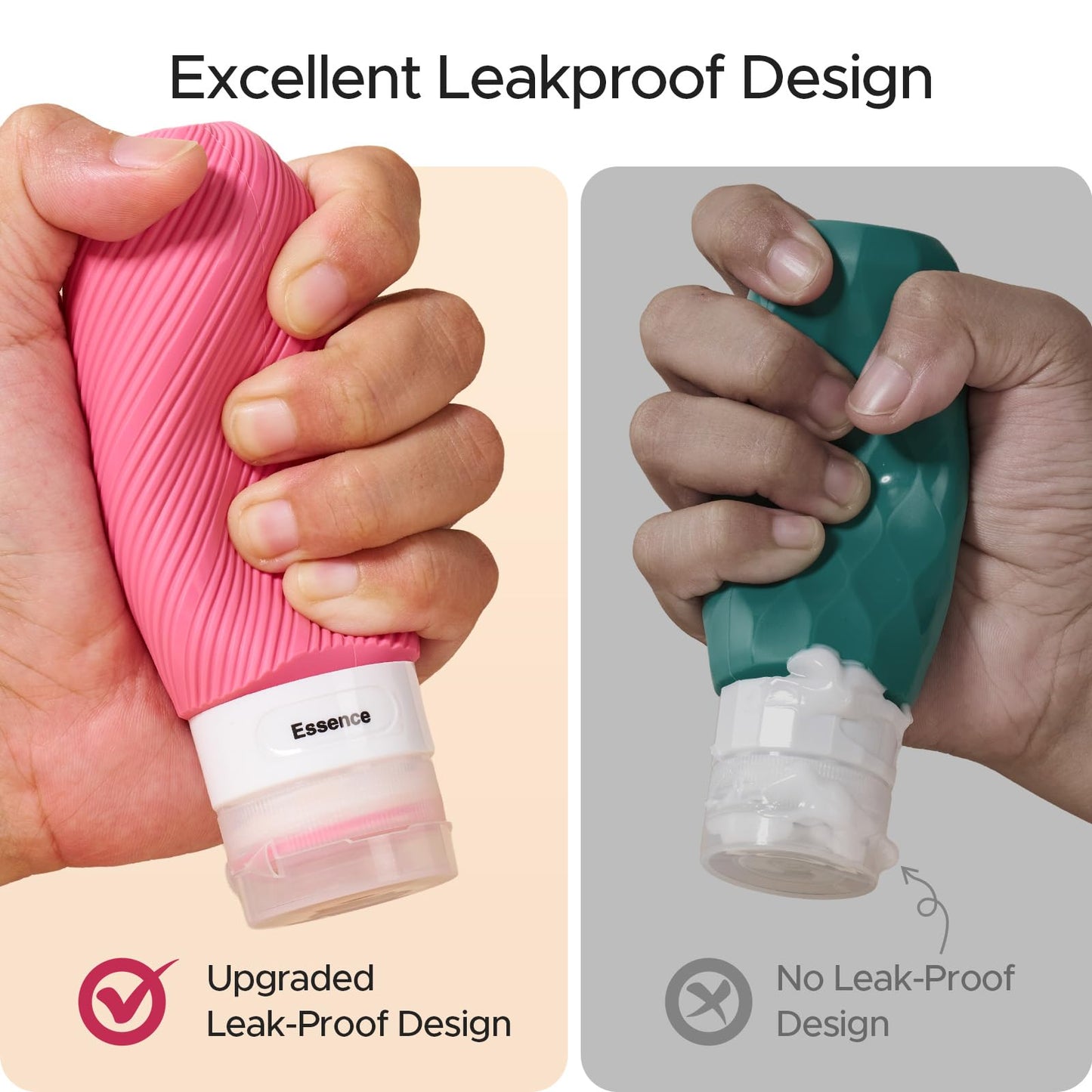 LitBear 23 Pack TSA Approved Travel Bottles for Toiletries, Leak Proof
