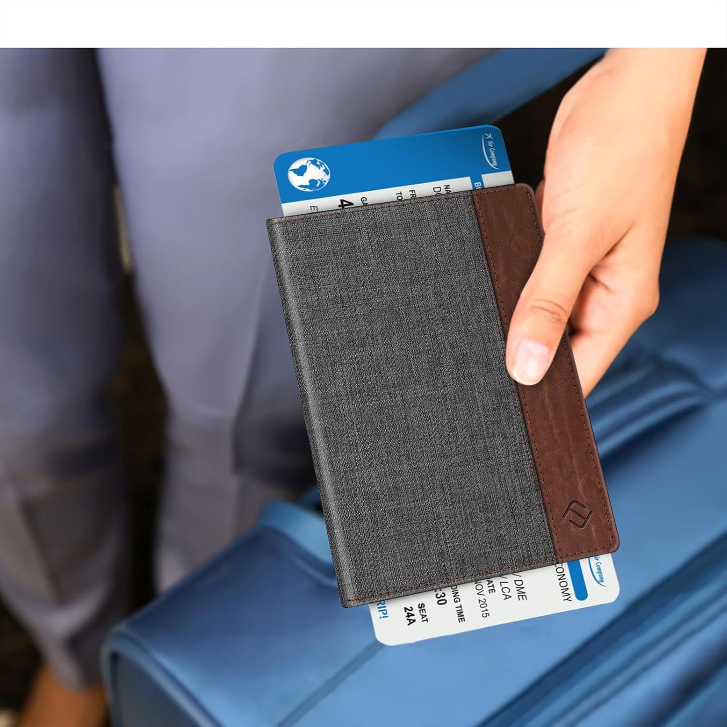 FINTIE Passport Holder, Slim Travel Wallet RFID Blocking Card Case Cover Passport Cover Protector Essentials with Credit Card Slots for Women/Men