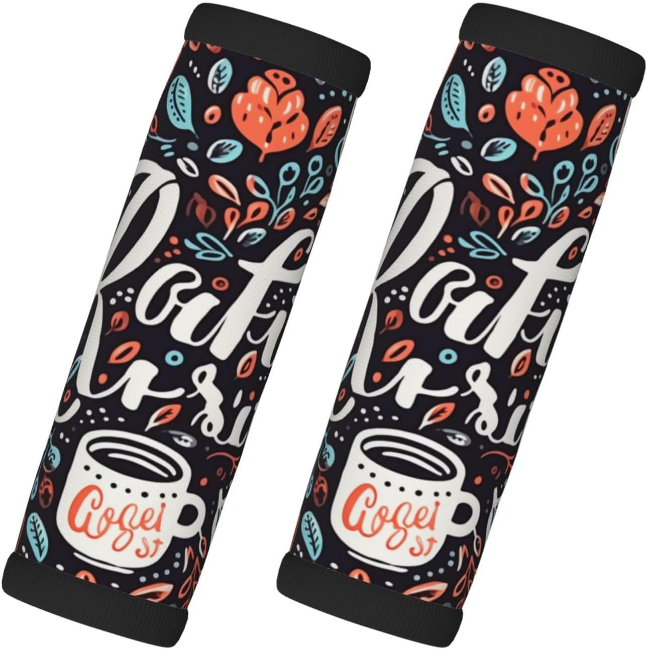 Luggage Handle Wraps Funny Qute But First Coffee Luggage Identifiers Soft Neoprene Luggage Handle Wraps For Suitcase Trolley Handle Grip Cover 2 Pack Luggage Tags