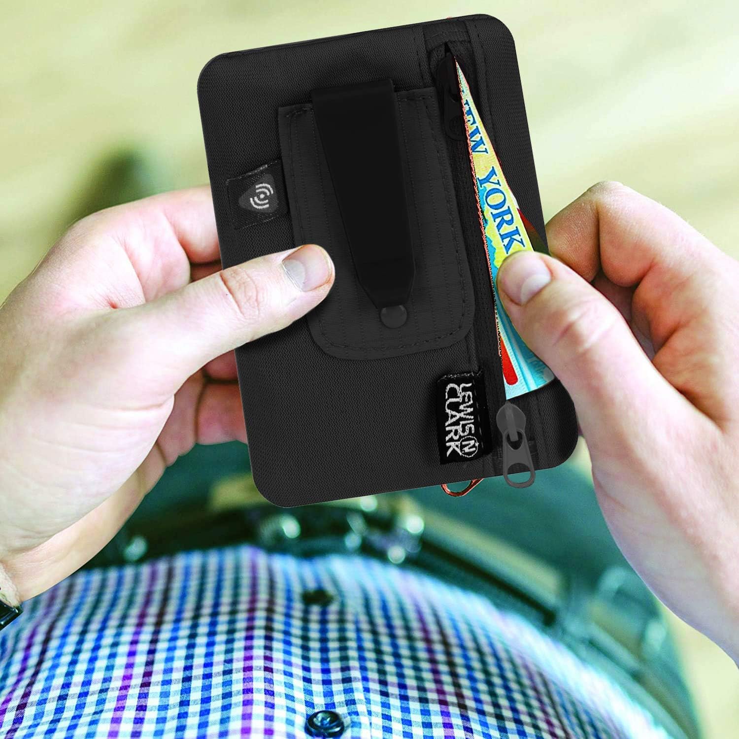 Lewis N. Clark RFID Hidden Clip Stash Money Belt Travel Pouch + Credit Card/Id Holder for Women &