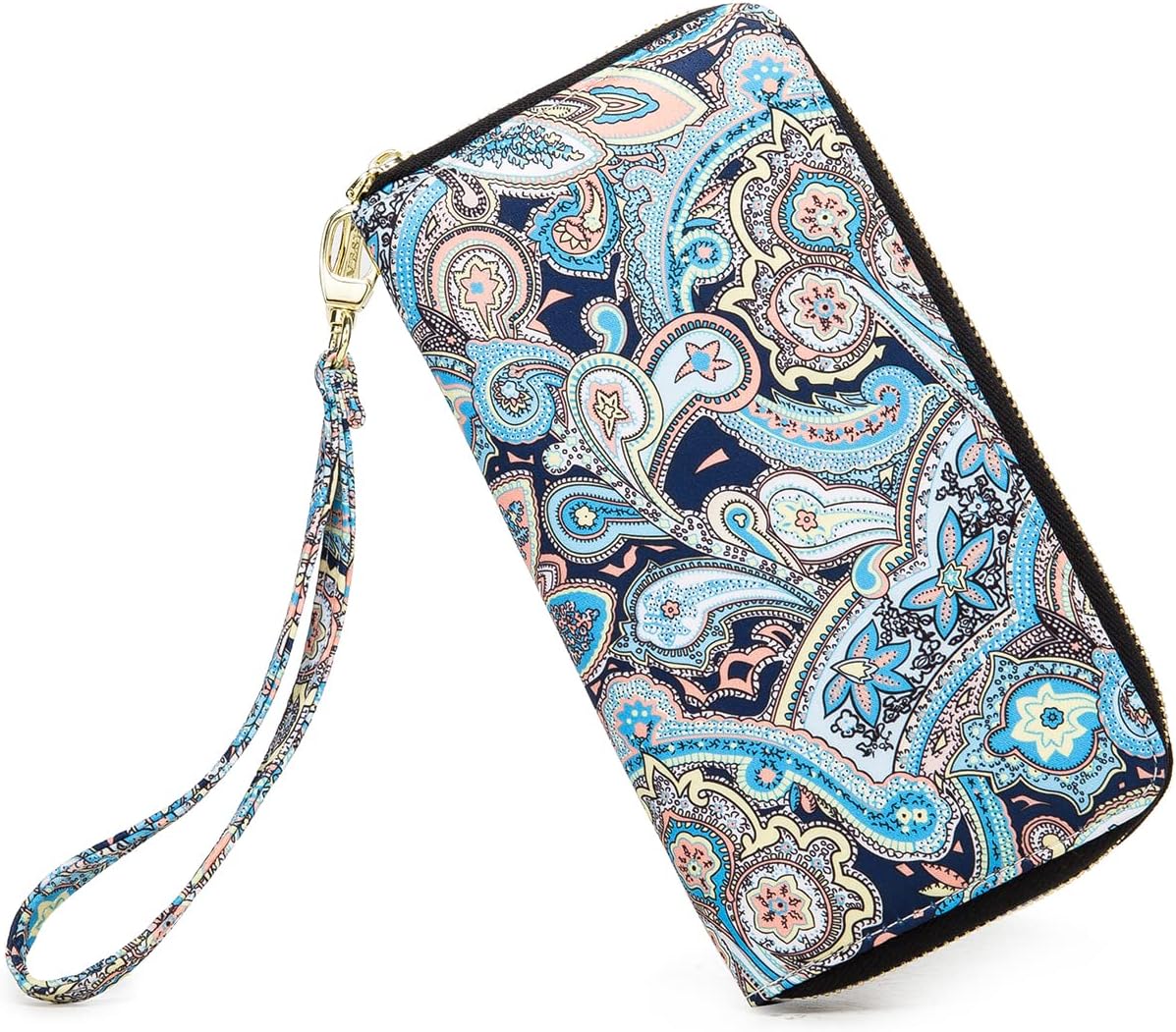 Women Wallet Card RFID For Womens Holder Blocking Credit Small Zipper Purse Pocket Bifold Slim Coin ID Ladies Wristlet Clutch Large Capacity Window Case Travel Zip Women's