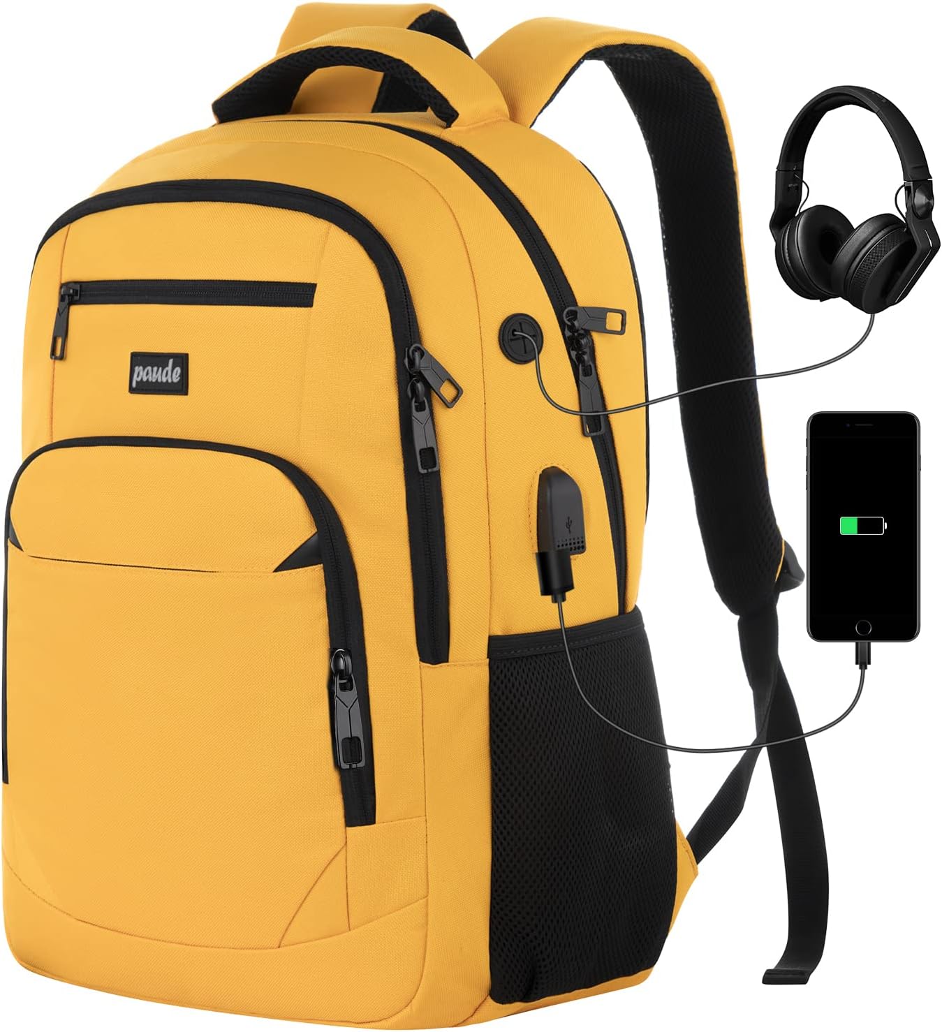 Paude Backpack for School, Laptop, Teens 15.6 Inch College Backpack for University, Business, Work