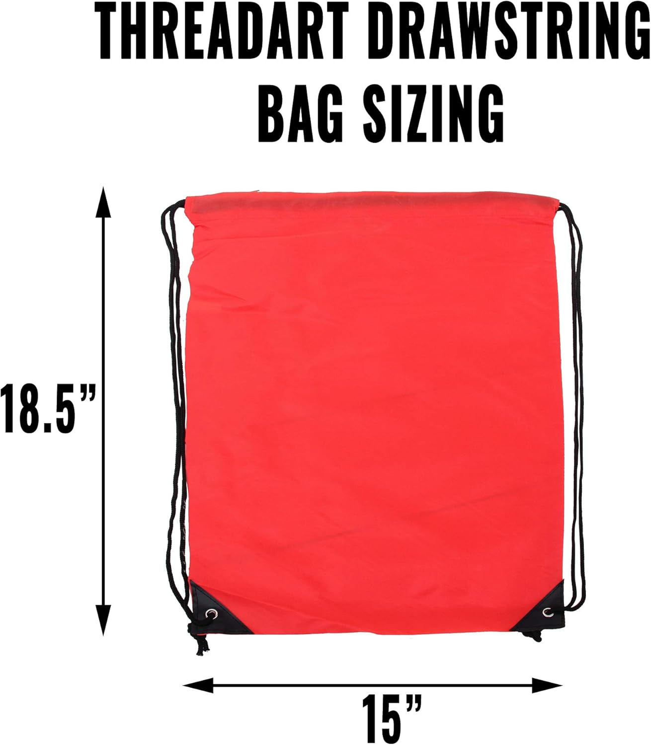 Threadart Drawstring Backpacks - Pack of 10 - Pink | Sports Cinch Sack String Backpack | For Gym