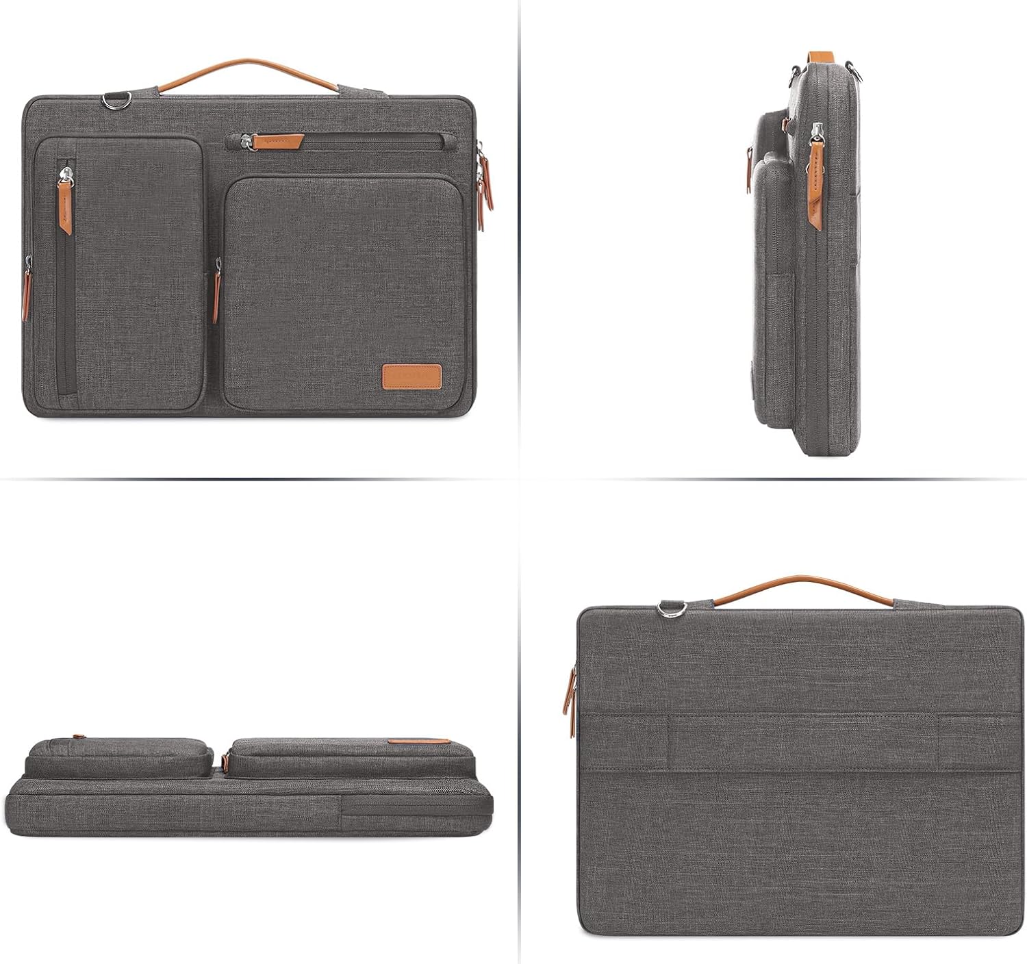 MOSISO 360 Protective Laptop Shoulder Bag,15 inch Computer Bag Compatible with MacBook Air M4 M3