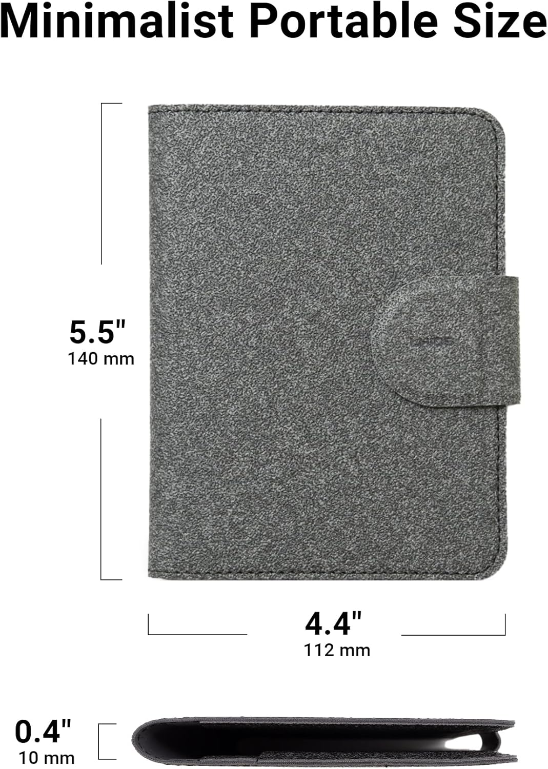 LHiDS Leatherette Passport Holder with RFID Protection, Premium PU Leather, Snap Button Closure, Travel Passport Wallet Cover for Passport, Boarding Passes, Business Cards, Cash (Black)