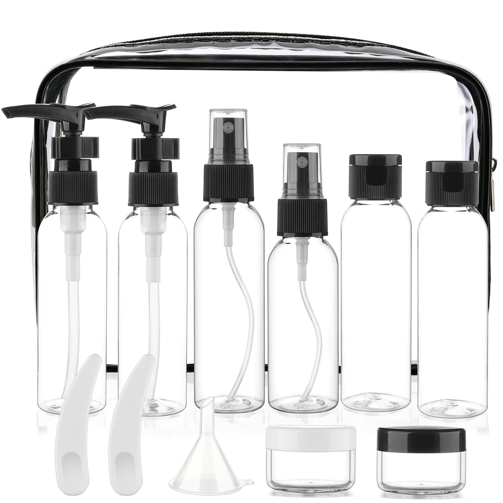 Cosywell 13-Piece 2 oz TSA Approved Travel Bottles for Toiletries Kit