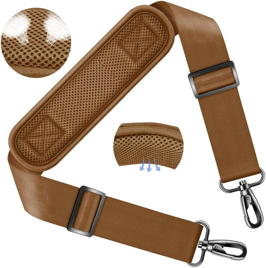 ZINZ Shoulder Strap 58" Ultra-Thick Fixed Padded and Adjustable Buckles Crossbody Strap for Briefcase Laptop Bag Luggage