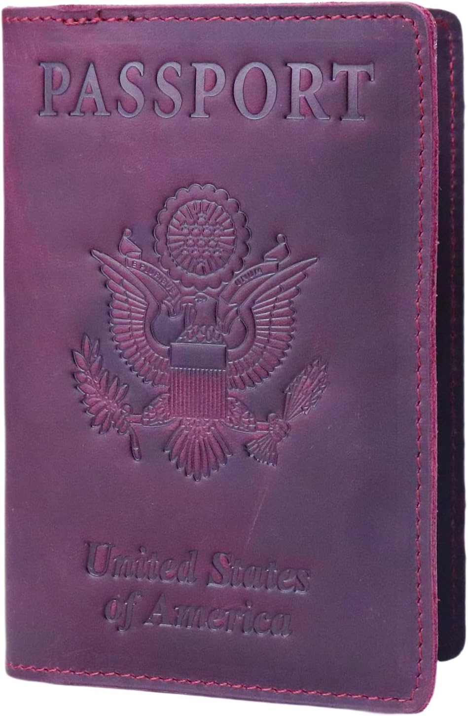 RFID Blocking Passport Holder Travel Wallet Genuine Leather Passport Case Cover Travel Document
