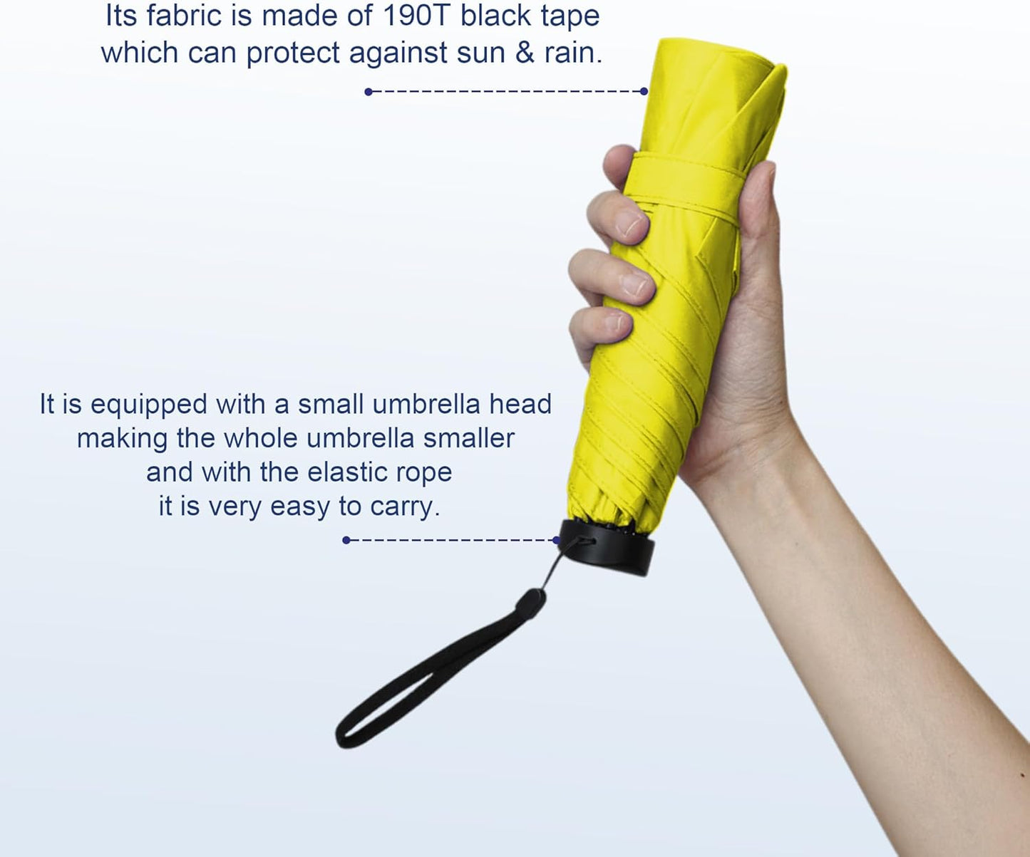 SoulRain 42" Travel Sun & rain Umbrella, Lightweight Windproof Umbrella, Portable Lightweight Compact Parasol with 99% UV Protection for women and men