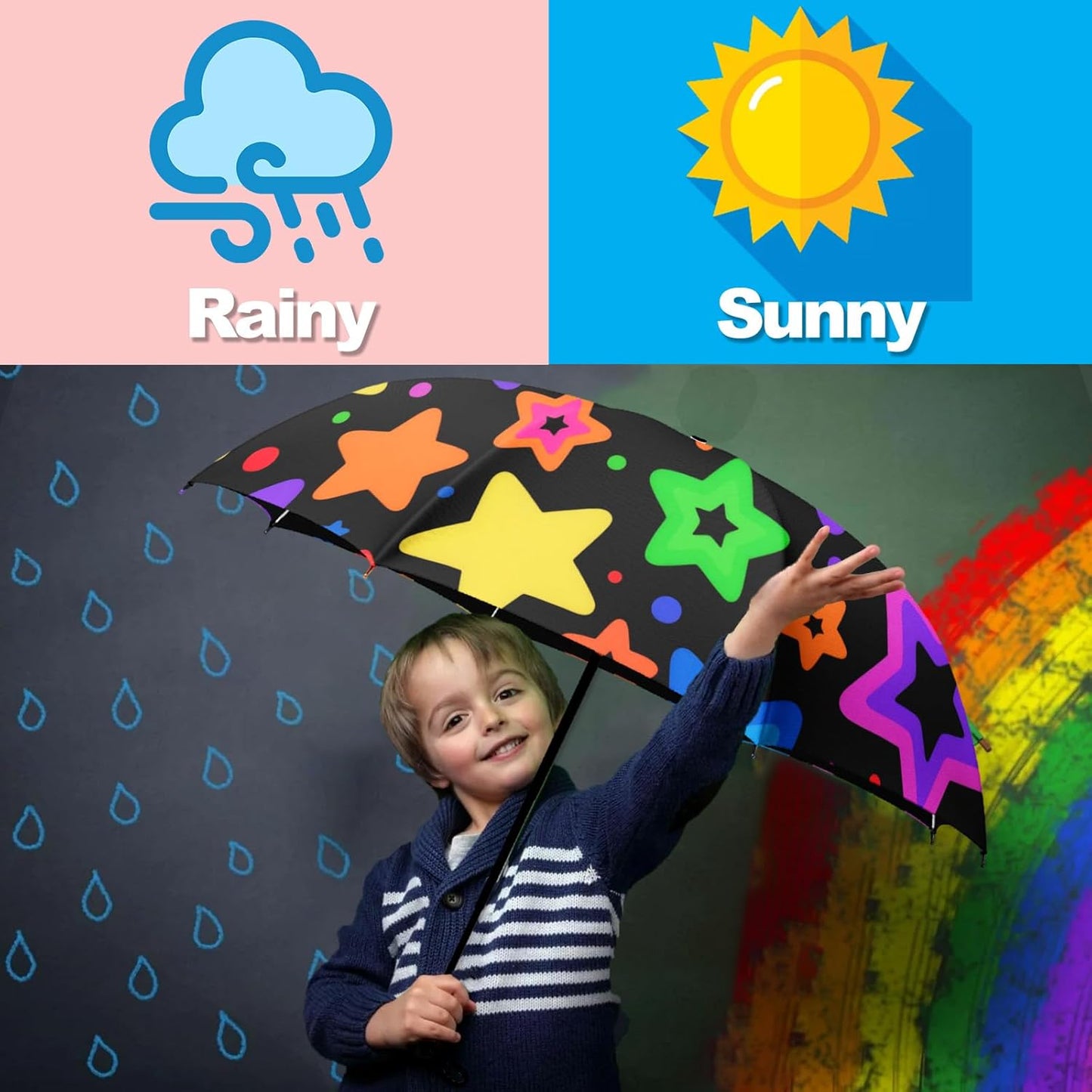 Small Travel Folding Umbrella for Girl, Portable, UV, SunShade, Compact, Automatic, Rain & Wind