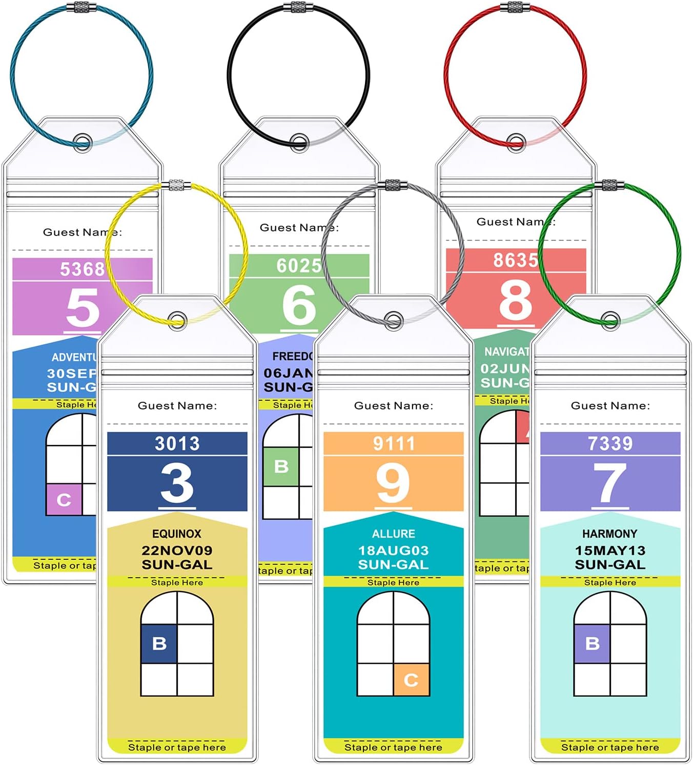 Cruise Luggage Tag Holder for Royal Caribbean Ships & Celebrity, 6Pack Clear Tags Cruise Travel Essentials for 2025-2026