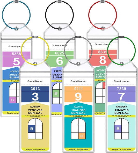 Cruise Luggage Tag Holder for Royal Caribbean Ships & Celebrity, 6Pack Clear Tags Cruise Travel Essentials for 2025-2026