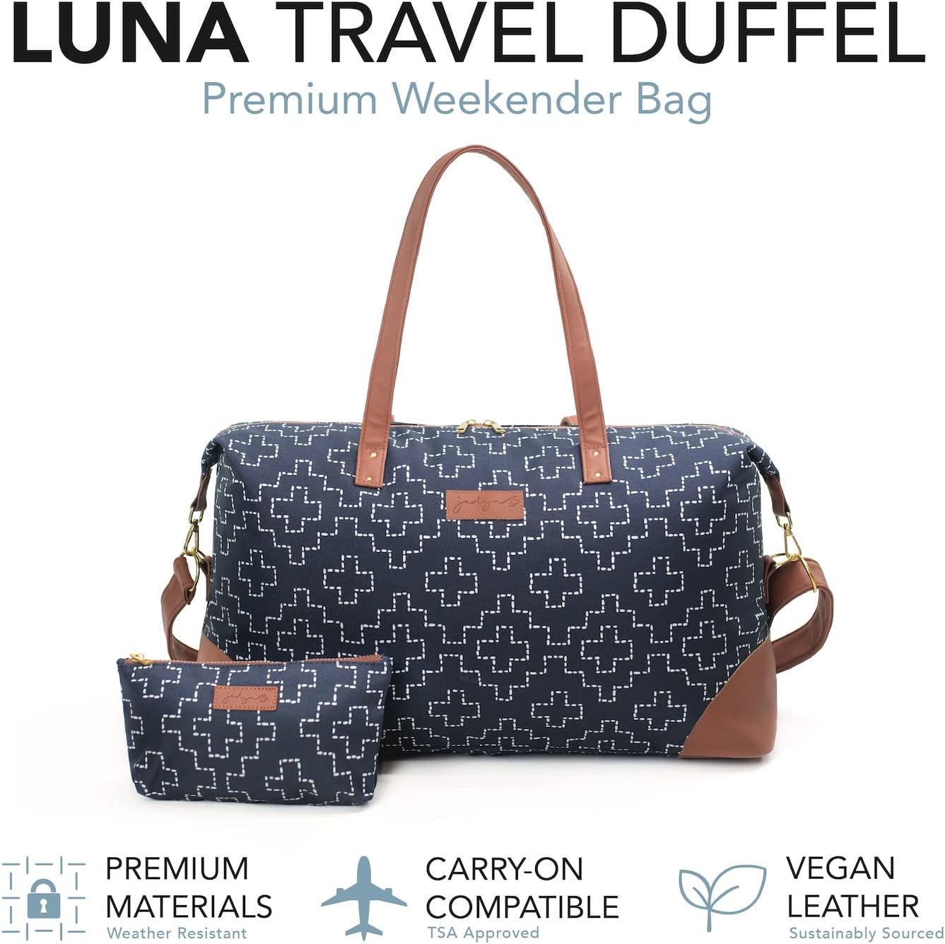 Jadyn Luna Women's Weekender Bag and Travel Duffel, Large 37 Liter Capacity