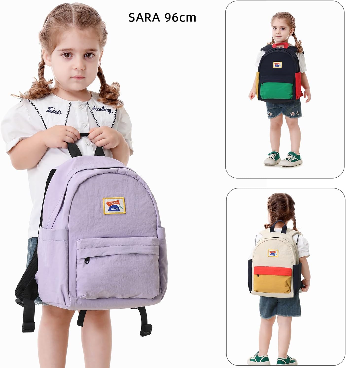 willikiva Kids Backpack for School Boys Girls Teens Toddler Backpack Waterproof Kindergarten Preschool Elementary Bookbag Children Travel Bag(Yellow Orange,Small)