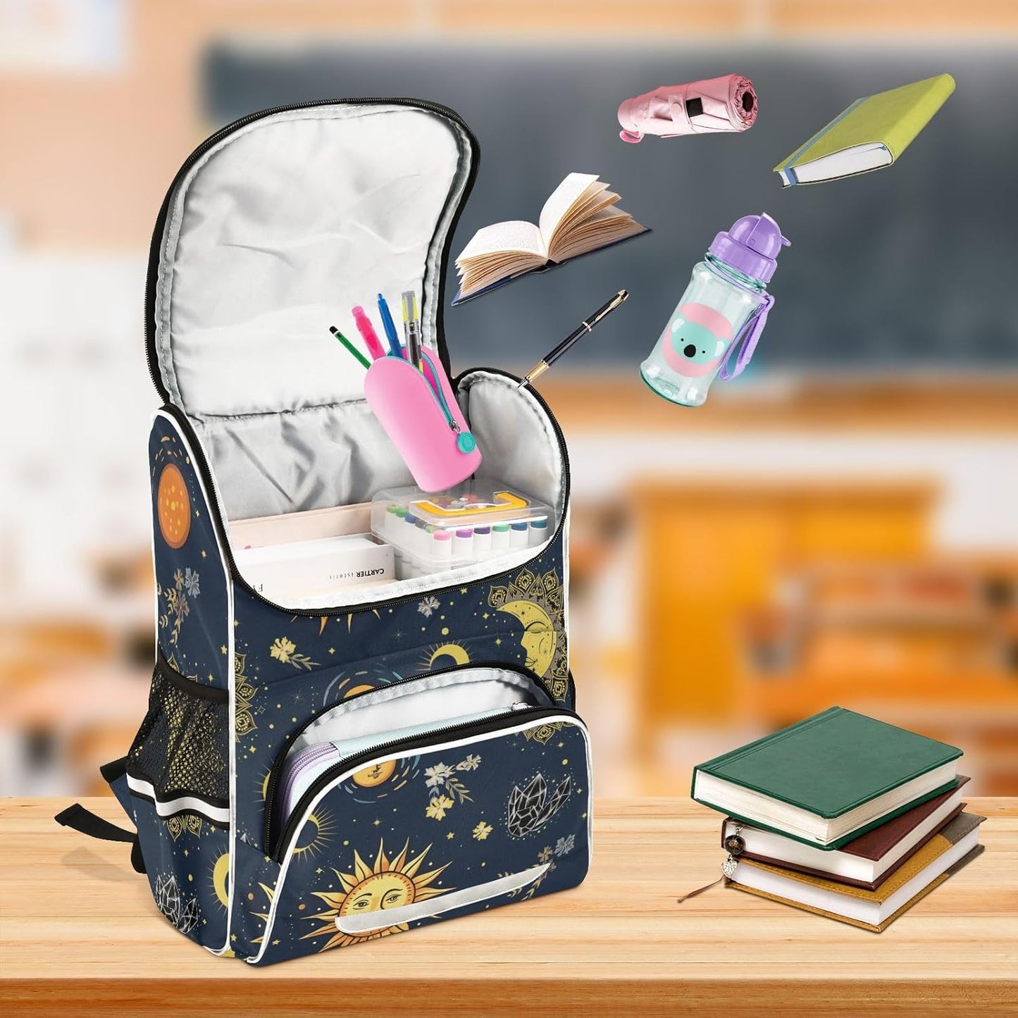 Tarot Sun Moon Cute Backpack For Girls Kids Backpack Boys Teen School Bag Bookbag Travel Daypacks