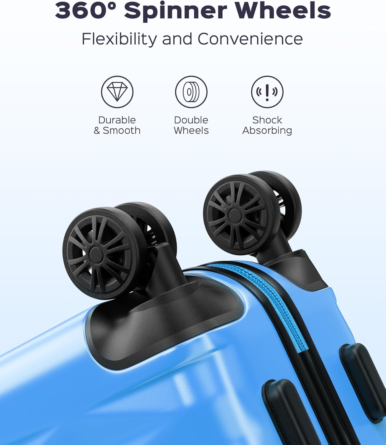 Suitour Luggage Set of 3,Hard Case Lightweight Luggage Sets with Spinner Wheels TSA Locck for Travel…