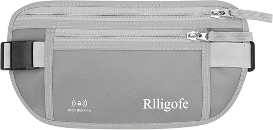 Money Belt for Travel Women and Men Hidden - Slim RFID Blocking Travel Wallet with Secure Anti-Theft Pouch, Passport Holder for Passport, Credit Cards, Cash Under Clothes