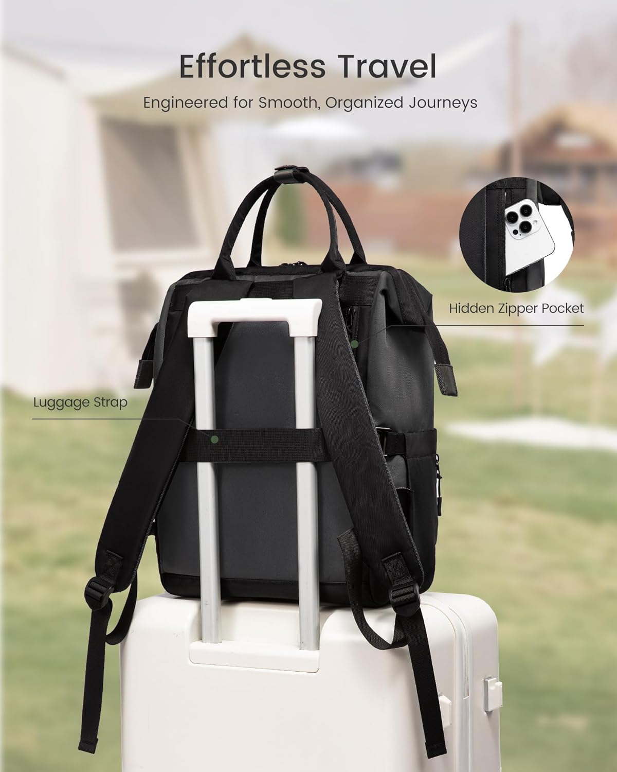 LOVEVOOK Laptop Backpack for Women, 17 Inch Travel Backpack for Work College Business, Water
