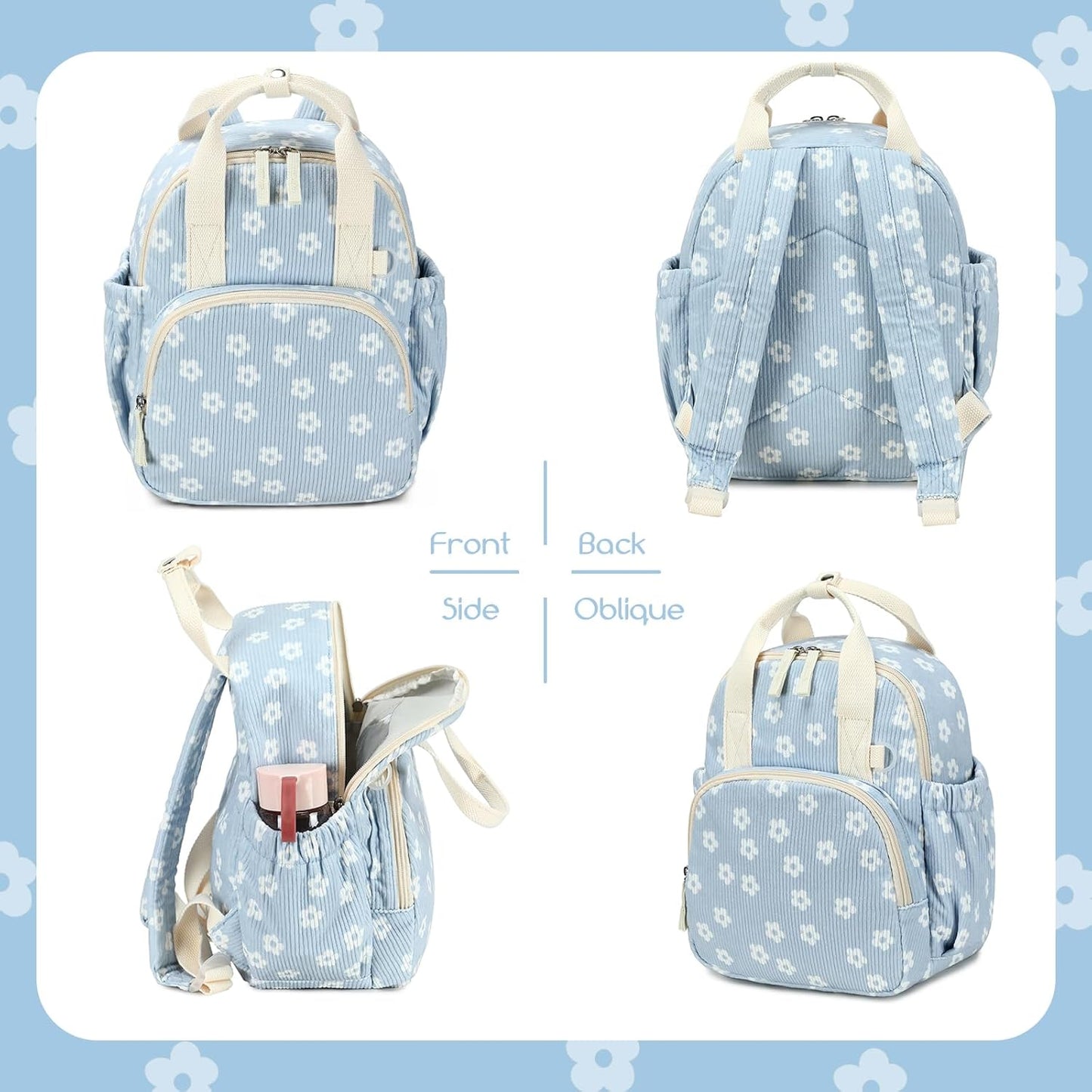 Bluboon Toddler Backpack for Girls Boys 2-4 Cute 12" Preschool Kindergarten Backpacks Kids Daycare Bags School Travel