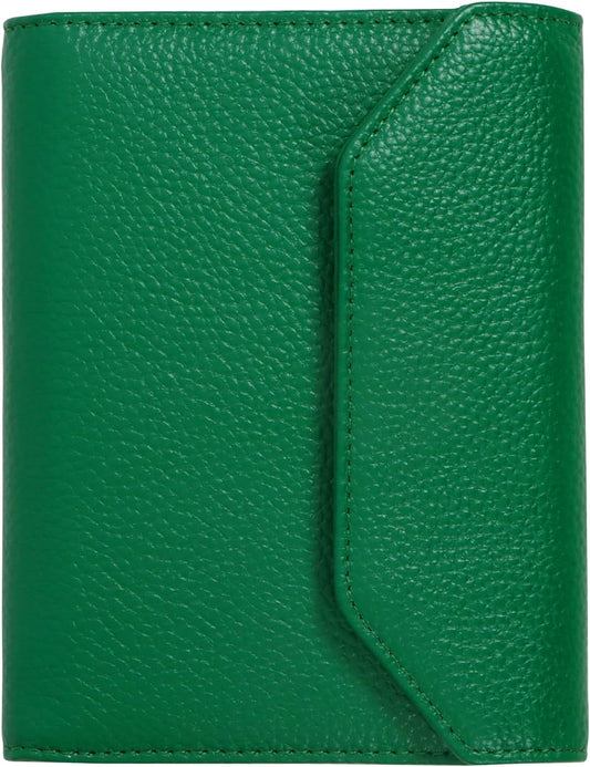 Leather Passport Holder for Travel,Rfid Passport Holder Protect Your Card Security,Passport Book Holder for Women,Travel Wallet with Cards & Pen Slots,Boarding Pass,Zipper Cash Pocket(Green)