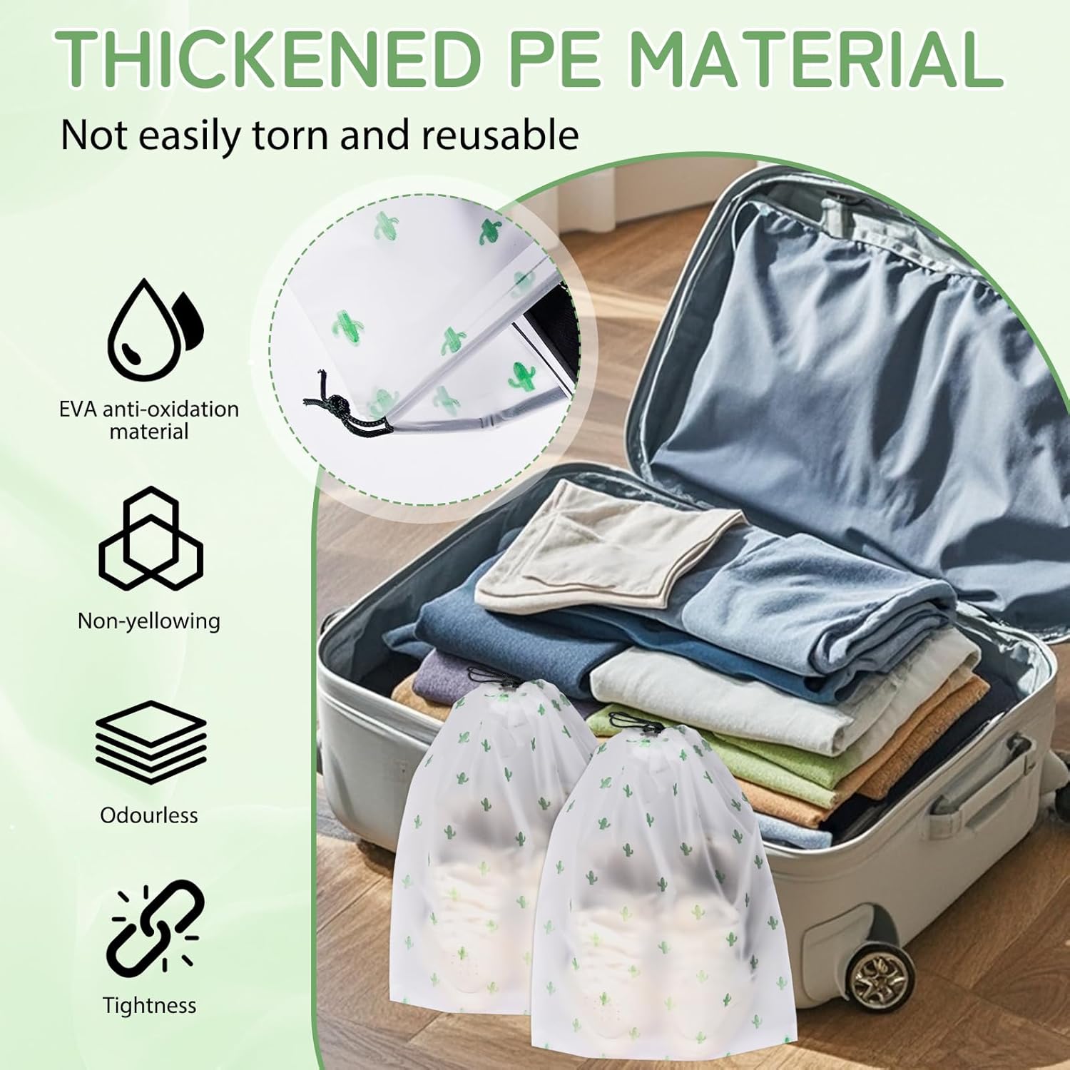 Shoe Bags for Travel, 15.7" x 11.8" Travel Shoe Bags for Packing, Large Waterproof Portable Travel