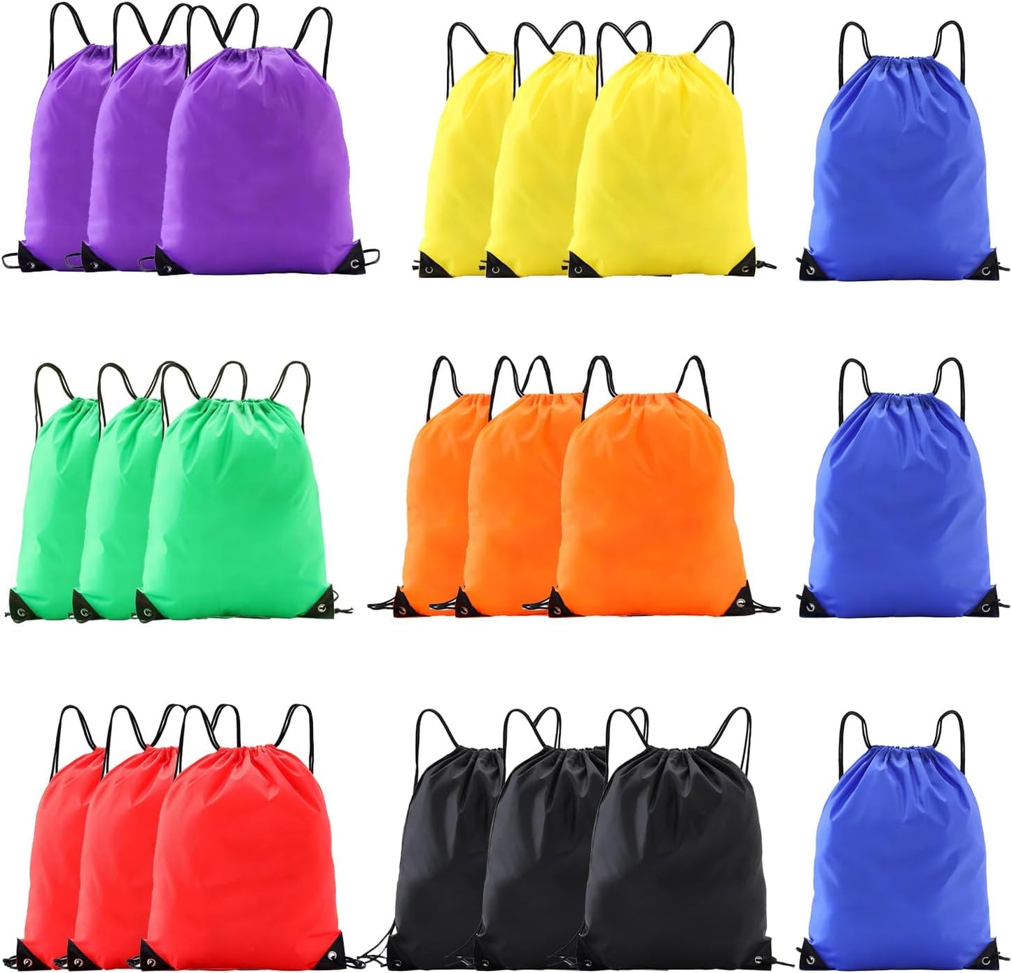 drawstring backpack, Drawstring Bags Bulk,21 Pcs Draw String Bags, Cinch Bag,essential for gym travel, unisex, loose and portable (21, Mixed color)