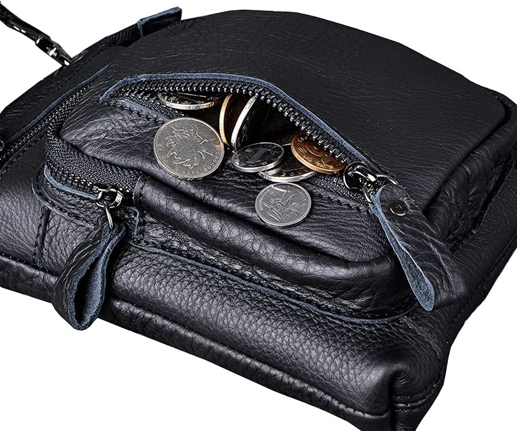 Leather Waist Pack Drop Leg Bag for Men Women Belt Bumbag Multi-Purpose Motorcycle Bike Outdoor Sports Tactical Cycling Riding Hiking Camping Pouch