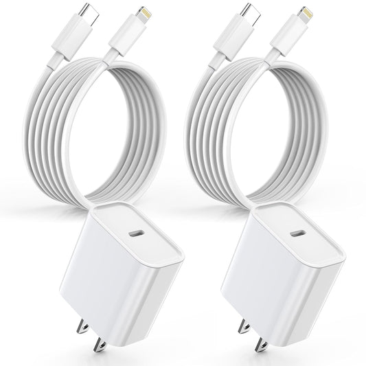 DelTucci iPhone Charger Fast Charging,USB C Charger Block Wall Travel Plug with USB C to Lightning Fast Cable Cord Compatible with iPhone 14/14 Pro Max/13/13 Pro Max/12/12 Mini/11/XS/X/8Plus/iPad