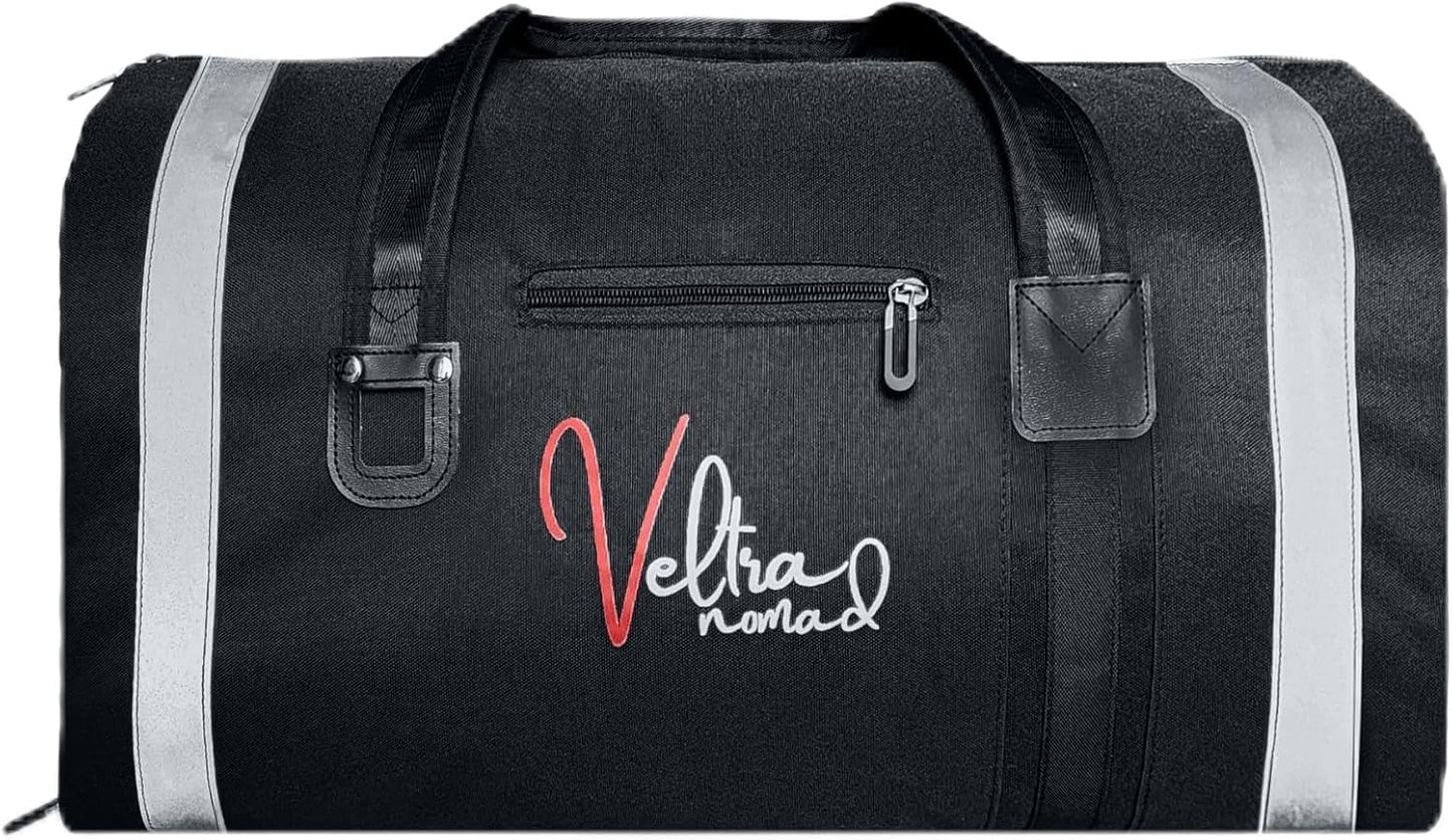 Convertible Garment & Duffel Bag – Airline Carry-On (53 L) • Reflective Safety Strips • Water-Resistant Polyester • 17″ Suitcase Sleeve • Shoe & Accessory Compartments for Travel and Gym