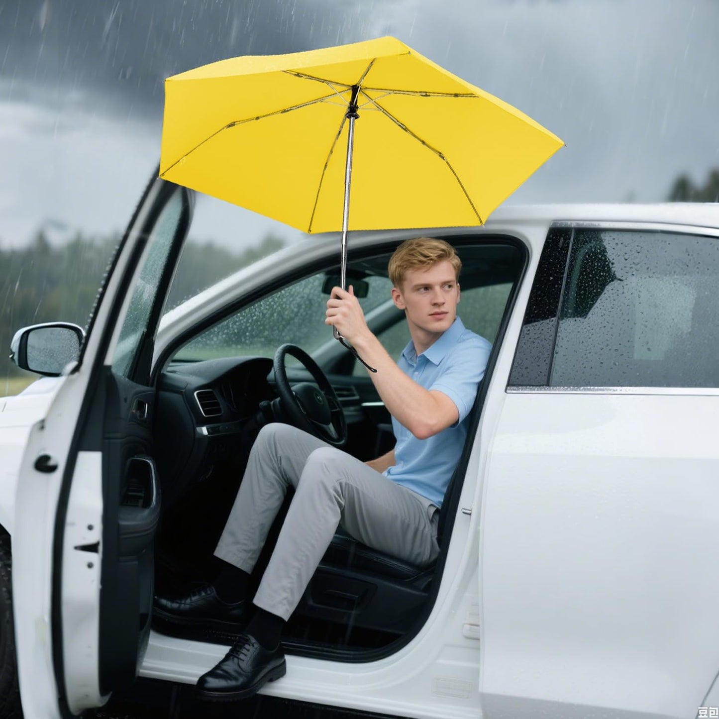 Lejorain Mini Umbrella for Travel Automatic - Folding Compact Flat Umbrella Lightweight Strong Portable Umbrellas for Rain Adults