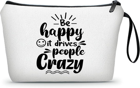 SEAMOON Friend Birthday Inspirational Positivity Motivational Gifts for Women Bff Sister Daughter Coworker Small Cosmetic Makeup Bag Christmas