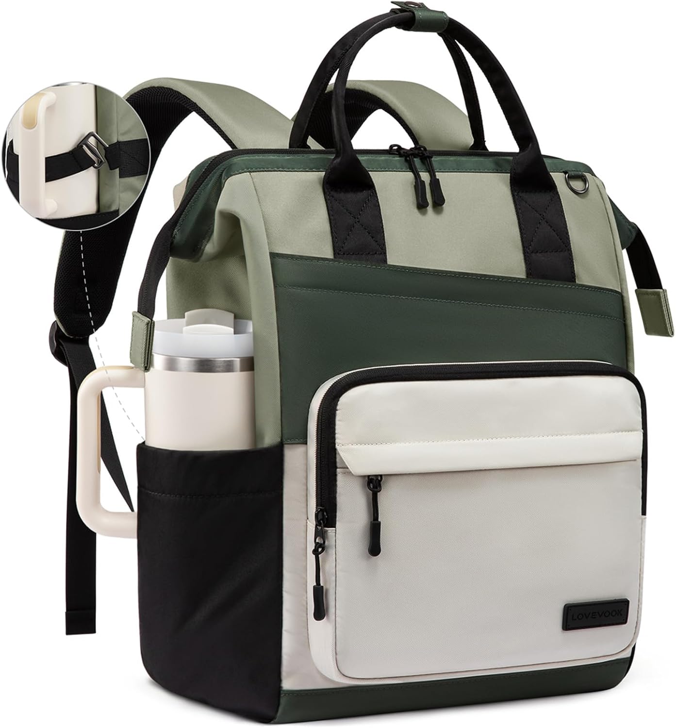 LOVEVOOK Laptop Backpack for Women, 17 Inch Travel Backpack for Work College Business, Water