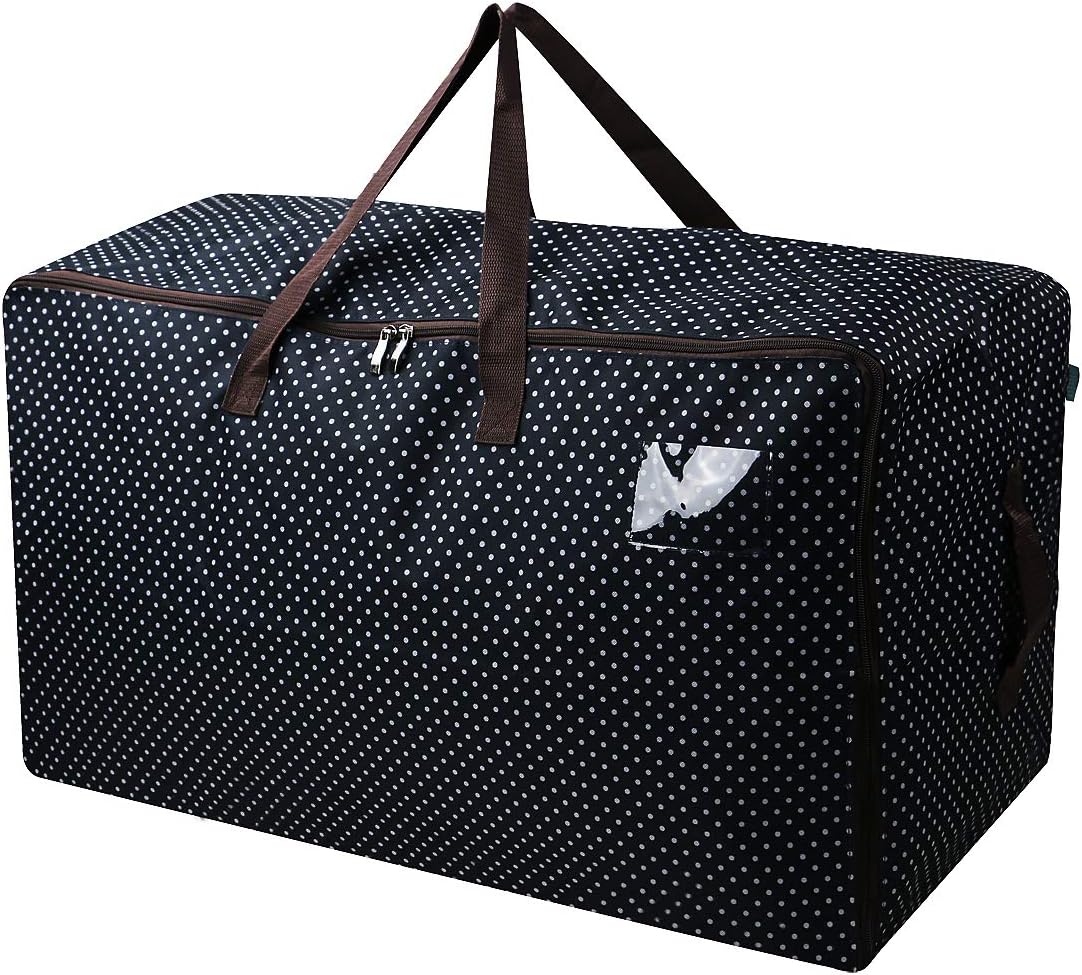 iwill CREATE PRO 27.5 X 16.5 X 13.8, 3-Side Zip Open Storage Bag with Handles for Christmas Trees, Party Ornament Decorations Organizer Bags, Black Dots