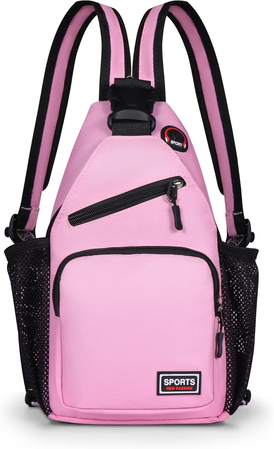Sling Bag for Women Man Sling Backpack with Convertible Shoulder Strap Casual Backpack Daypack for Travel, Hiking and Daily Commute, (Pink, Small)