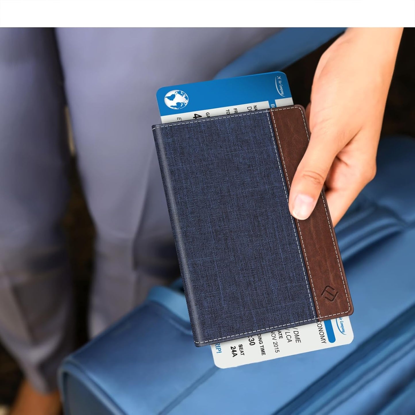 FINTIE Passport Holder, Slim Travel Wallet RFID Blocking Card Case Cover Passport Cover Protector Essentials with Credit Card Slots for Women/Men