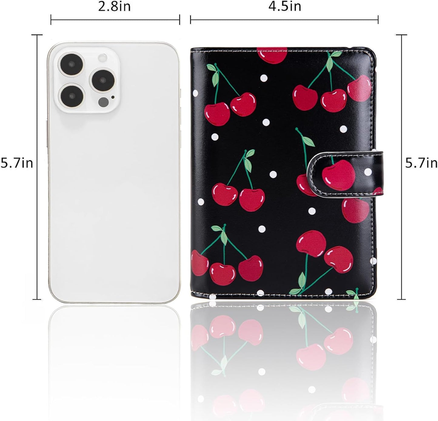 Passport Holder for Travel Essentials, RFID Blocking Passport Wallet Cover with Magnetic Closure, Passport Book Holders for Women and Men (Cherry)