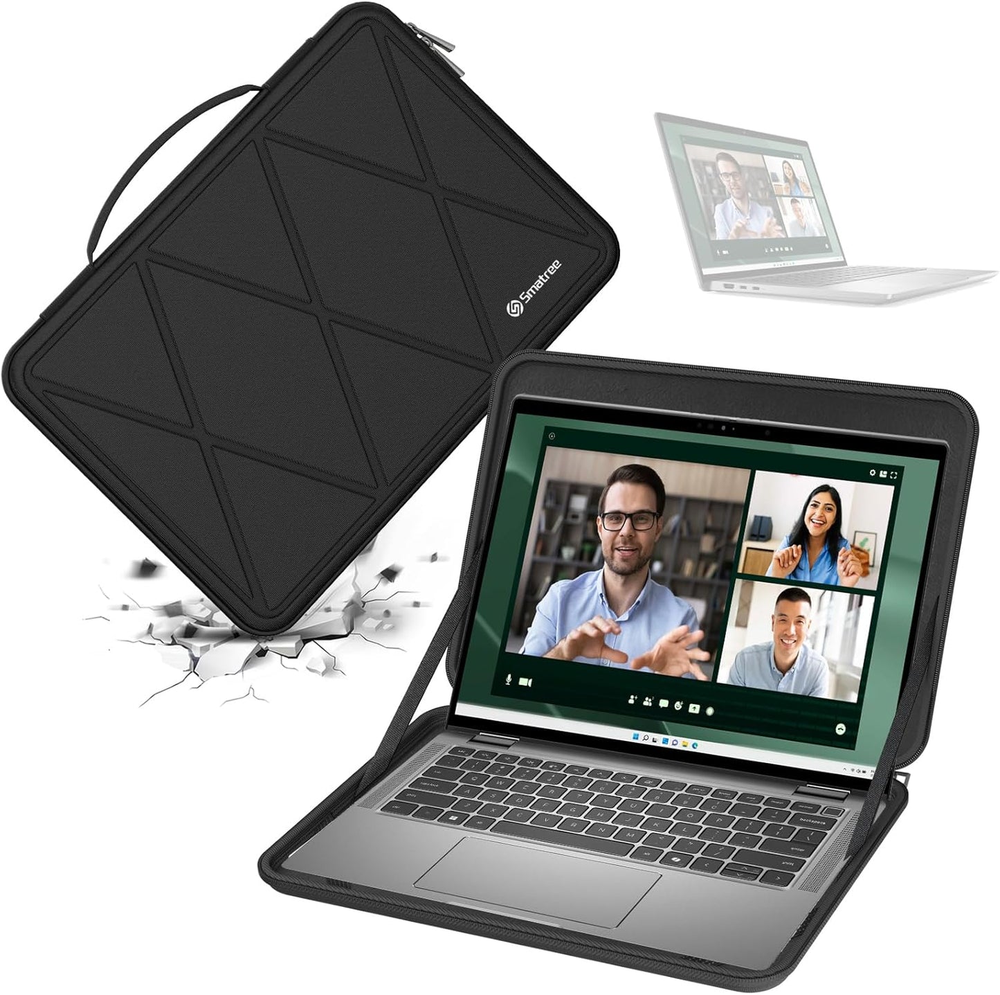 Smatree Hard EVA Protective Sleeve Compatible for 13.3 inch Dell Pro 13 Premium (PA13250), for 13 inch DELL Latitude 7350/7320 Detachable, for 12 inch DELL Latitude 7230 Rugged Extreme Tablet (X8016)