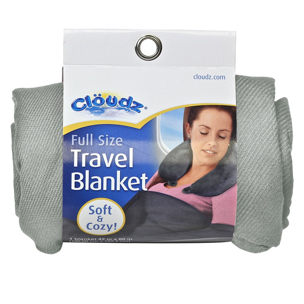 Cloudz Cozy Compact Airplane Travel Blanket for Your Flight, Car, Camping, Home or Comforting