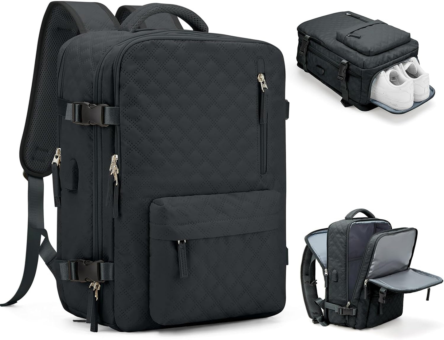 WONHOX Large Travel Backpack Carry on Flight Approved Laptop Work Business Backpack for Women Men Mochila de Viaje