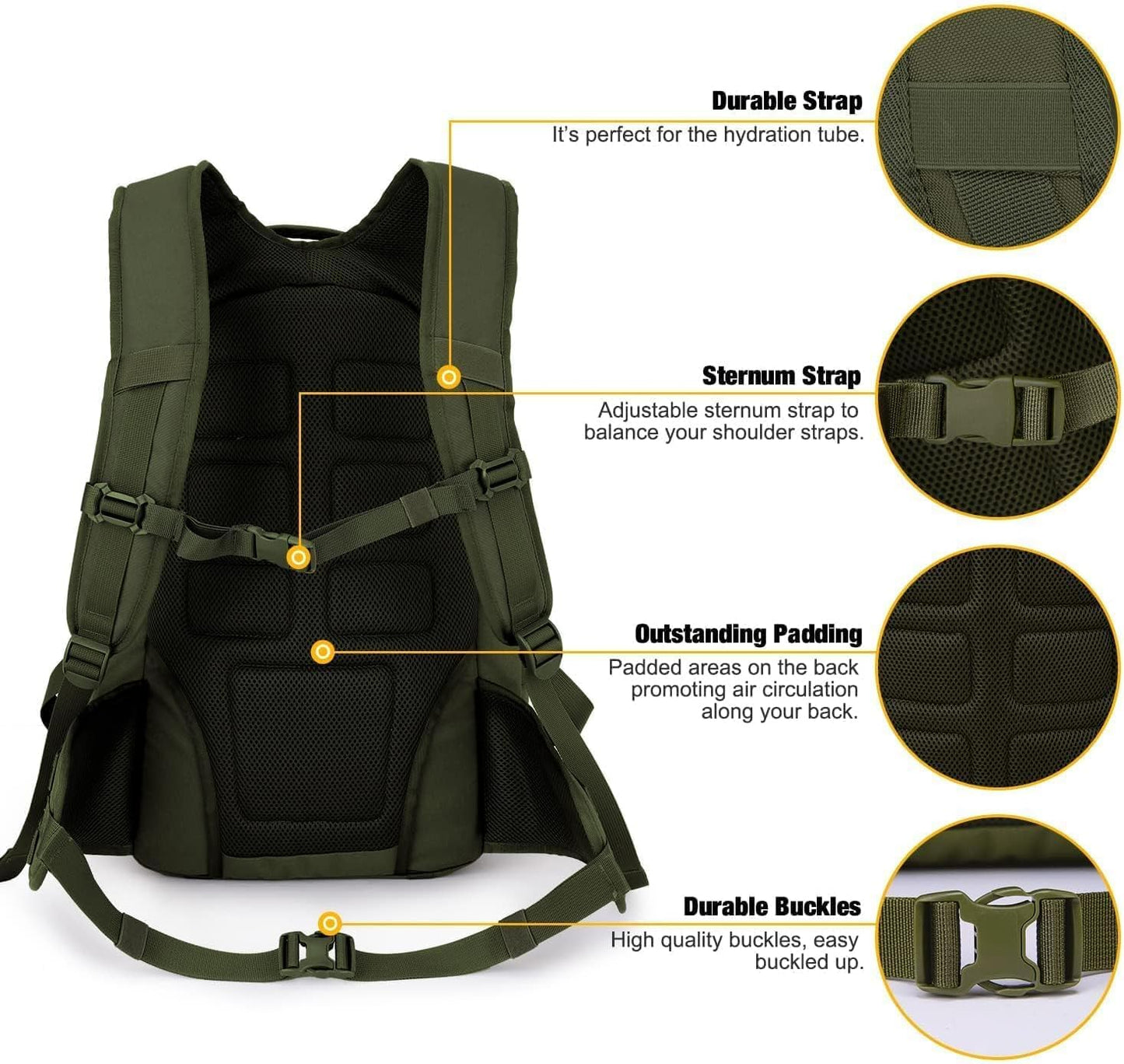 Mardingtop 28L/35L Tactical Backpacks Molle Hiking daypacks for Camping Hiking Military Traveling Motorcycle