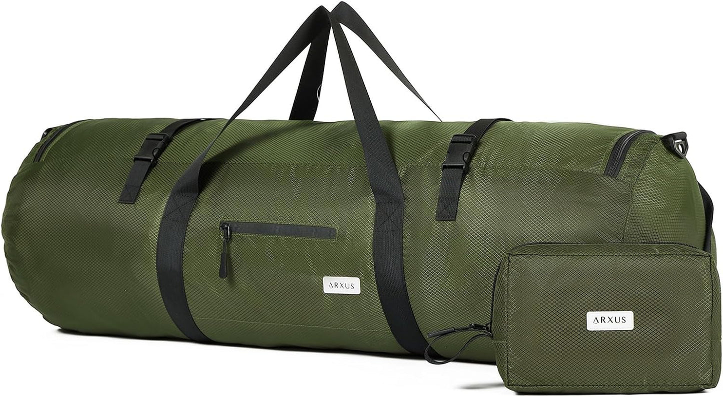 Arxus Extra Large Duffle Bag for Travel Gym 90L 50L 30L Baseball Bat Sports Duffel Bags for Men with Shoulder Strap, Tent Storage Camping