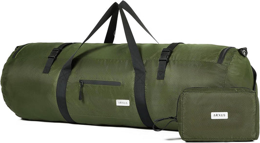 Arxus Extra Large Duffle Bag for Travel Gym 90L 50L 30L Baseball Bat Sports Duffel Bags for Men with Shoulder Strap, Tent Storage Camping