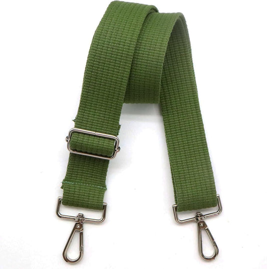Adjustable Green Purse Strap - 1.5" Wide Handbags, Camera, Guitar, Phone & Crossbody Bag Replacement Shoulder Straps(Silver Hardware)